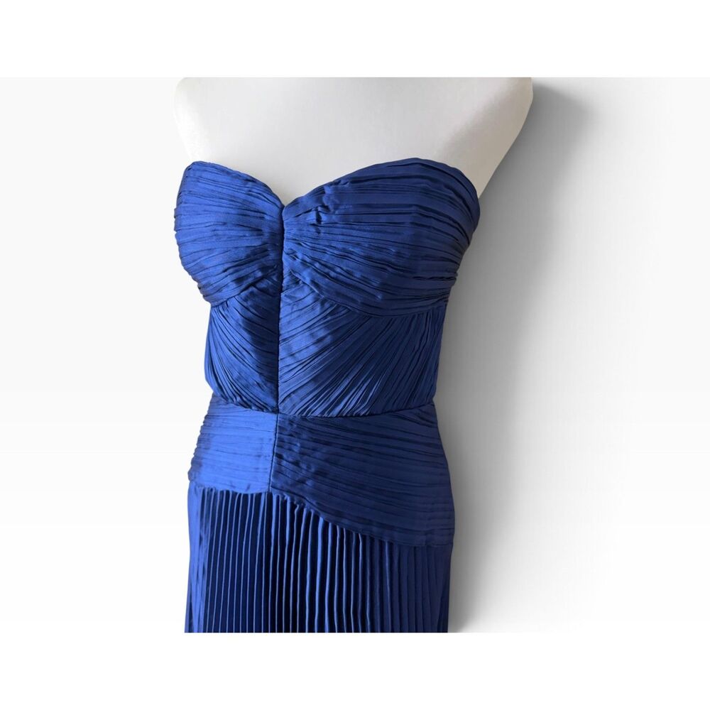 Lulus Royal Blue Strapless Pleated Dress Size M - Picture 5 of 10